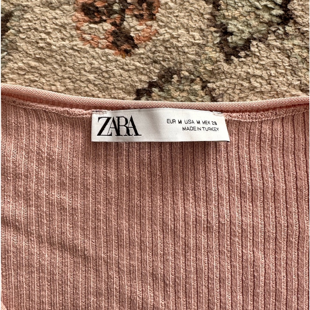 SOLD Zara cropped ribbed shirt - Picture 2 of 3